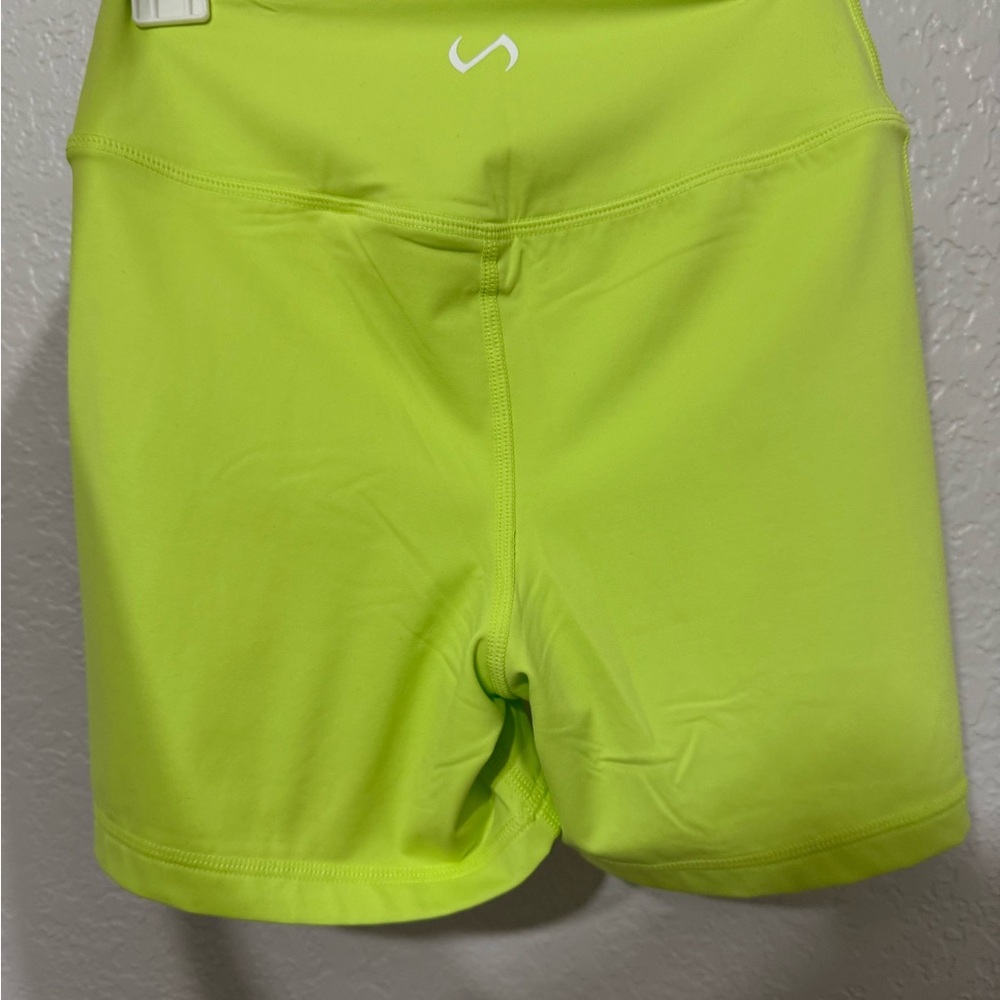 Vibrant Lime Athletic Shorts for Women